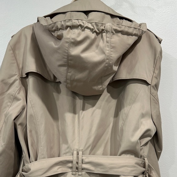 London Fog Beige Double-Breasted Water Resistant Trench Coat - Picture 12 of 16